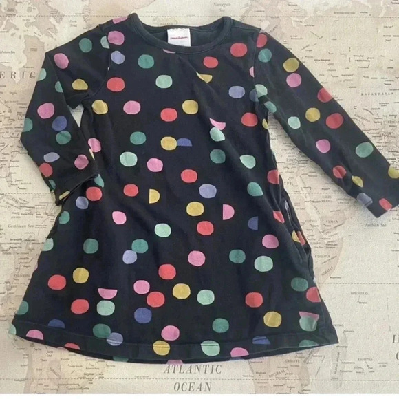 HA Long Sleeve Dot Dress Size 2T - Picture 1 of 4